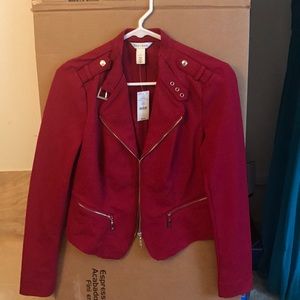 Raspberry jacket from White House Black Market